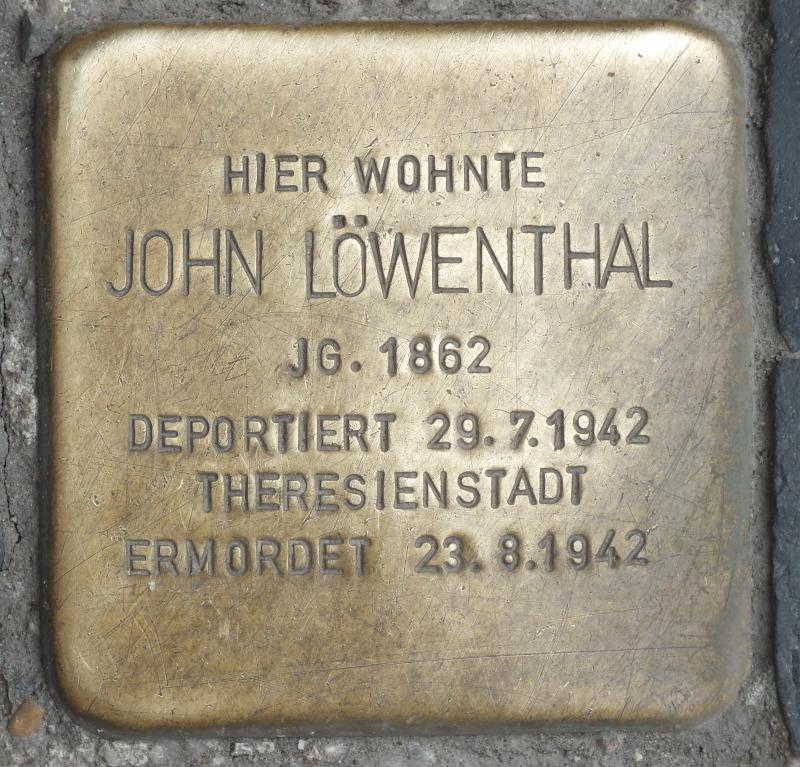 Stolperstein für  John Löwenthalr© H.-J.Hupka