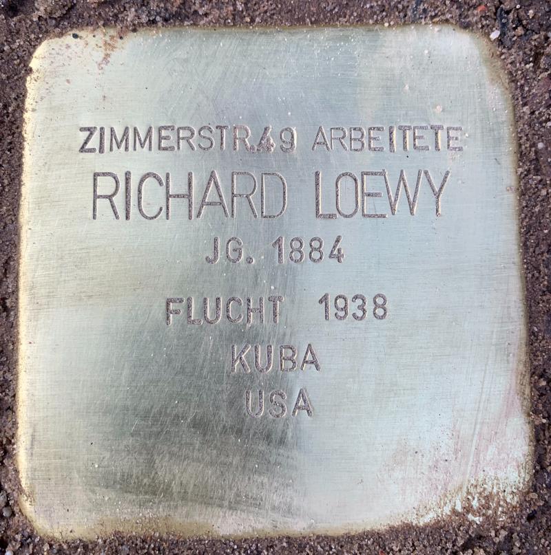 Stolperstein Richard Loewy © Hans-Wilhelm Saure