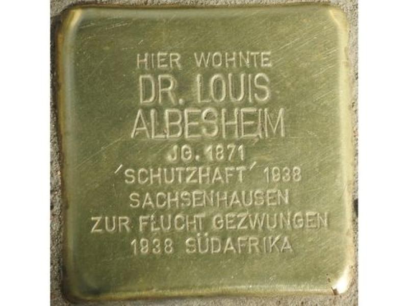 Stolperstein Louis Albesheim © H. J. Hupka