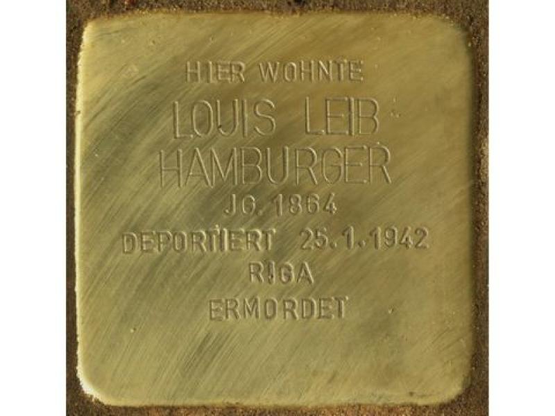 Stolperstein für Louis Hamburger, Bild: H.-J. Hupka