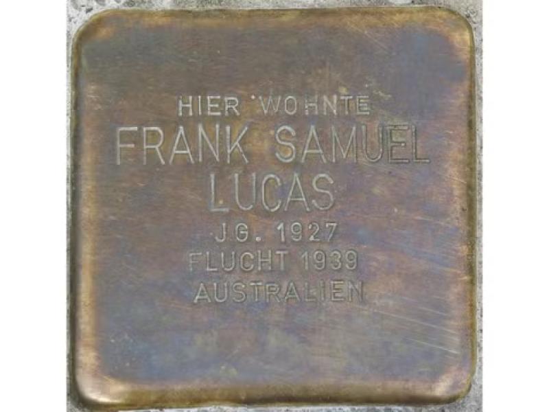 Stolperstein Frank Samuel Lucas © H.J. Hupka