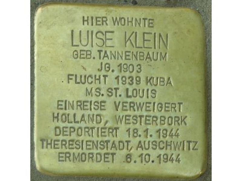 Stolperstein Luise Klein, Foto: H .J. Hupka