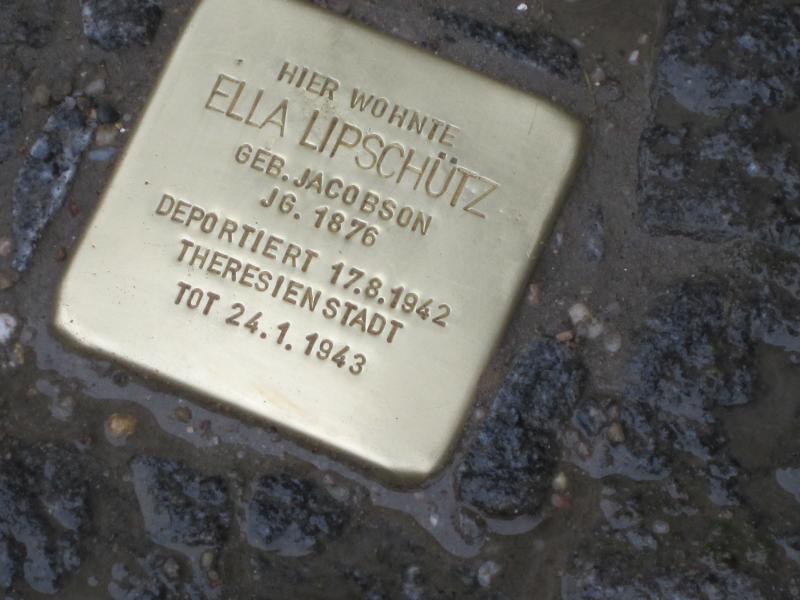 Stolperstein für Ella Lipschütz. Copyright: MTS