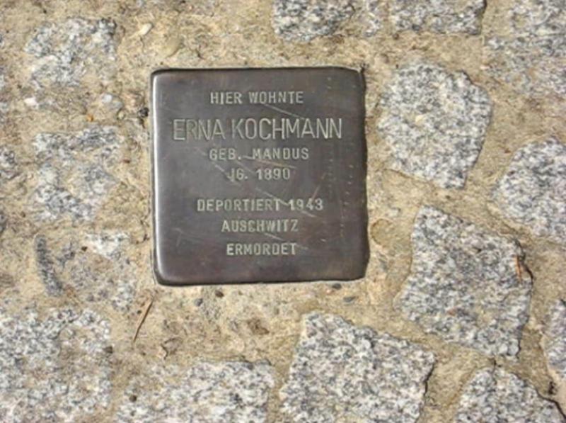 Stolperstein für Erna Kochmann. Copyright: MTS