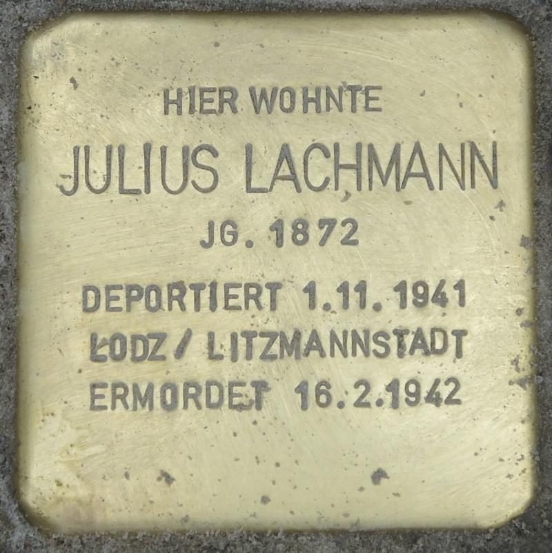Stolperstein für Julius Lachmann