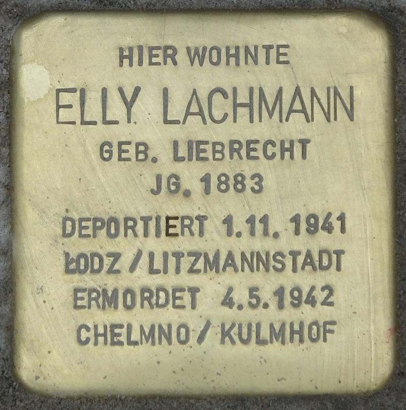 Stolperstein für Elly Lachmann