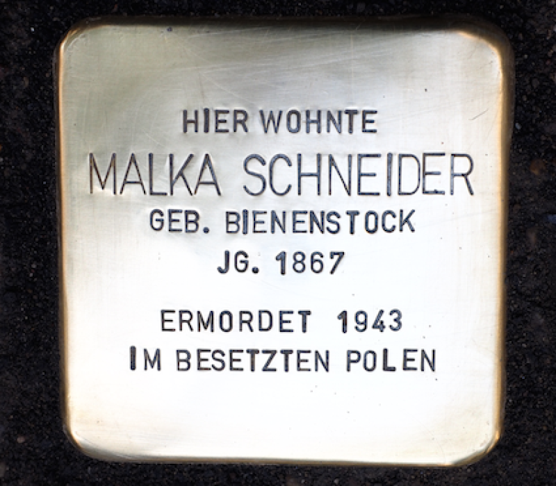Stolperstein für Malka Schneider (© Bernd Surk)