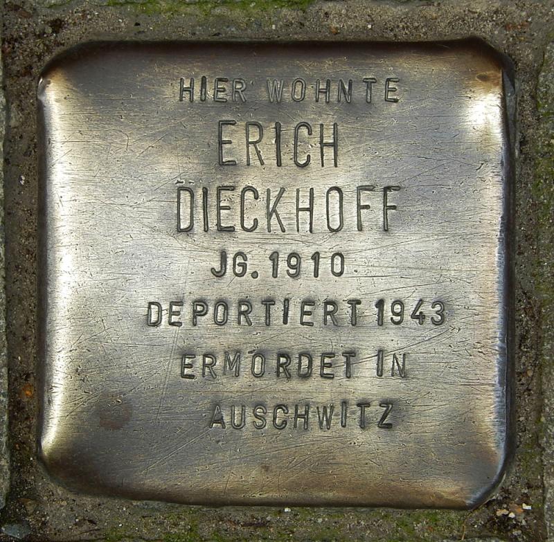 Stolperstein für Erich Dickhoff