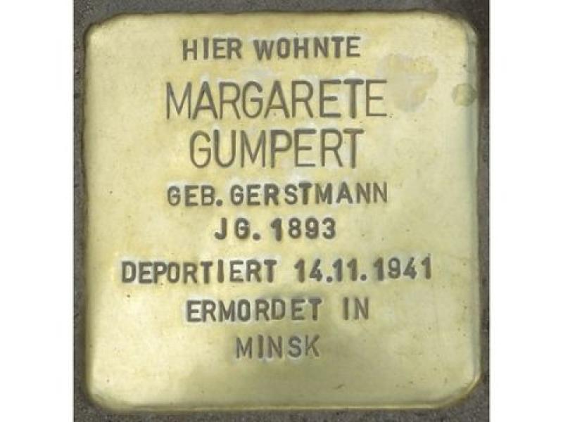 Stolperstein Margarete Gumpert © H.-J. Hupka