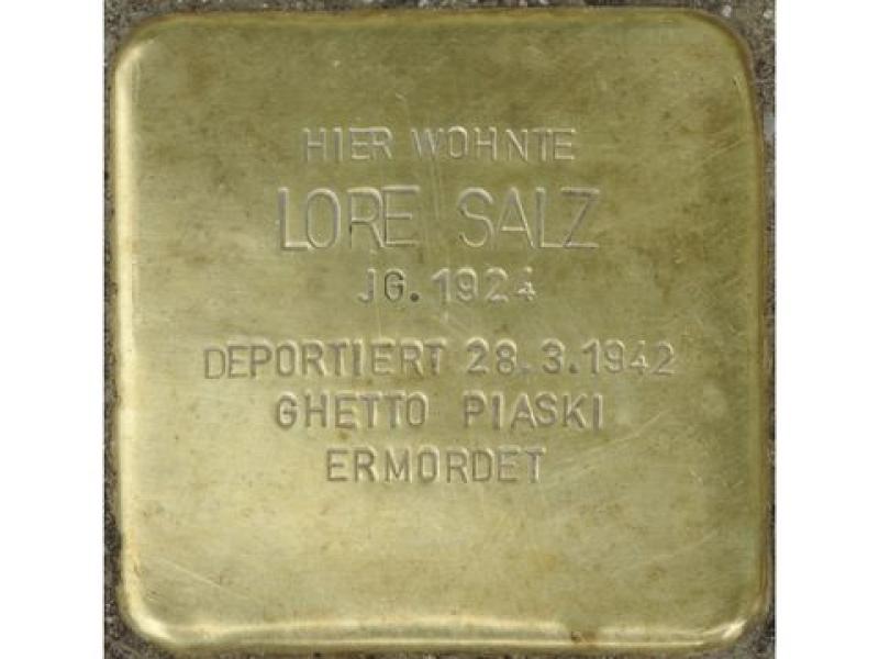 Stolperstein Lore Salz, Foto: H. J. Hupka