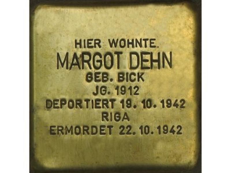 Stolperstein Margot Dehn © H. J. Hupka