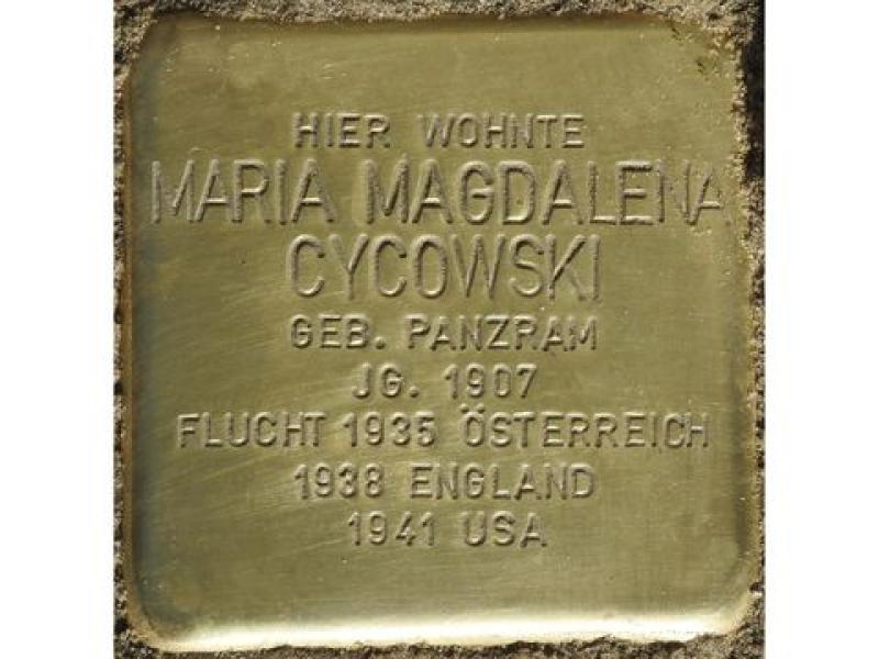 Stolperstein Maria Magdalena Cycowski © H. J. Hupka