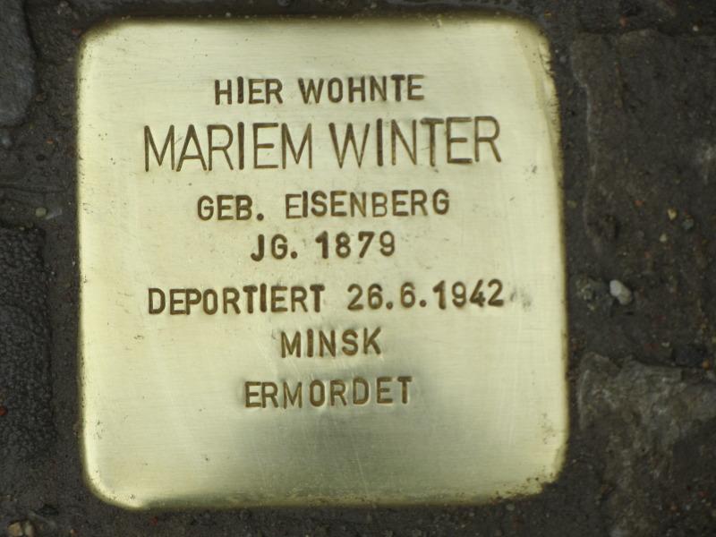 Stolperstein für Mariem Winter, Foto Stolpersteine-Initiative CW, Siebold
