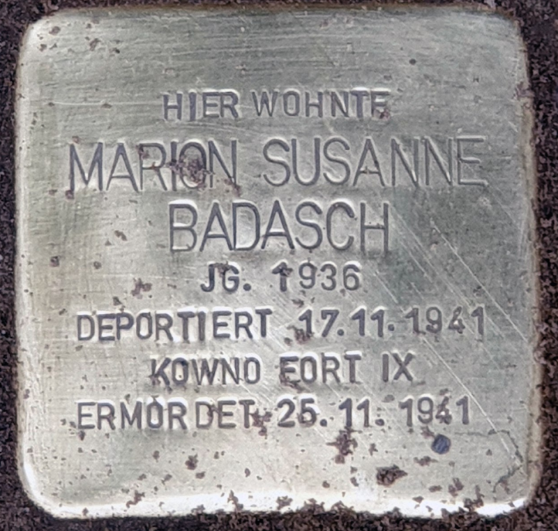 Stolperstein für Marion Susanne Badasch