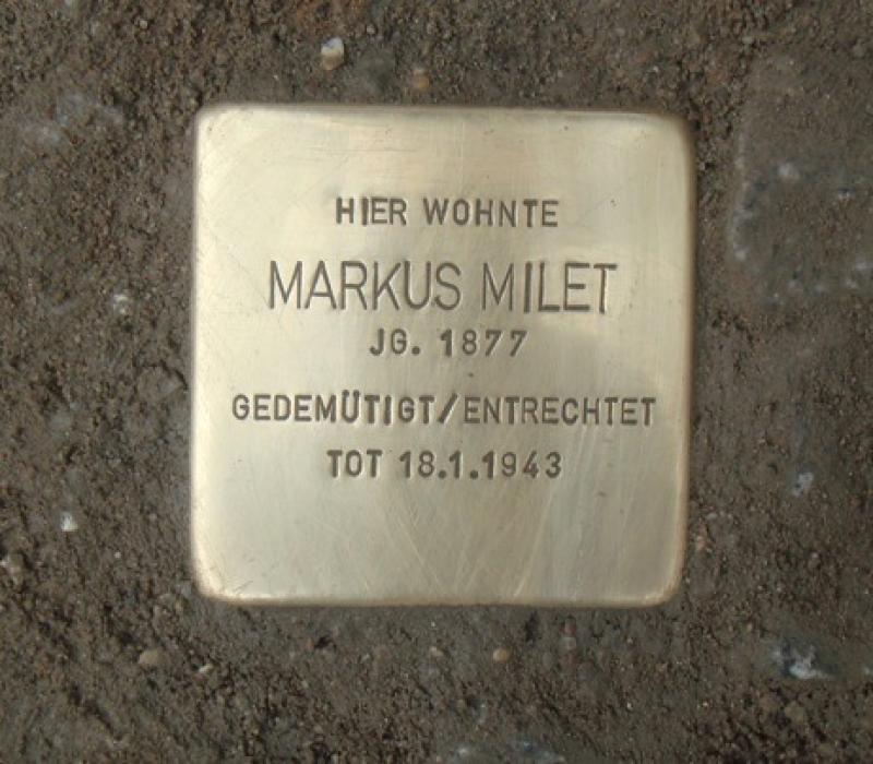 Stolperstein für Markus Milet