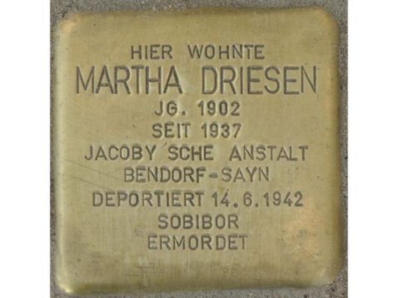 Stolperstein Martha Driesen © H. J. Hupka