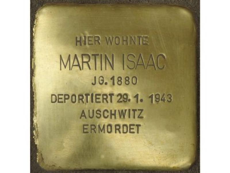 Stolperstein Martin Isaac © Stolpersteine-Initiative CW, Hupka