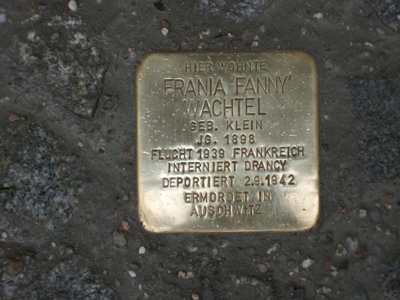 Stolperstein für Fanny Wachtel. Copyright: MTS