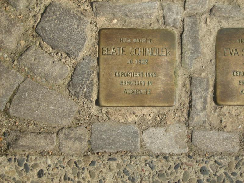 Stolperstein für Beate Schindler, Foto: MTS