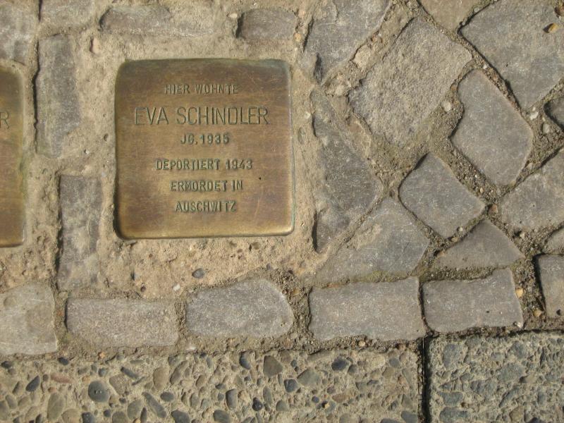 Stolperstein für Eva Schindler, Foto: MTS