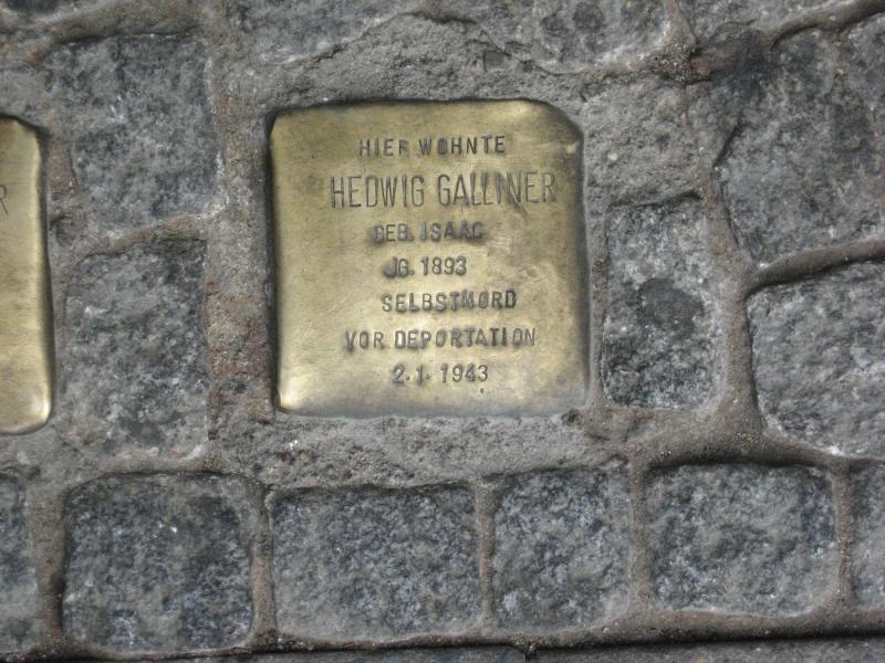 Stolperstein für Hedwig Galliner. Copyright: MTS