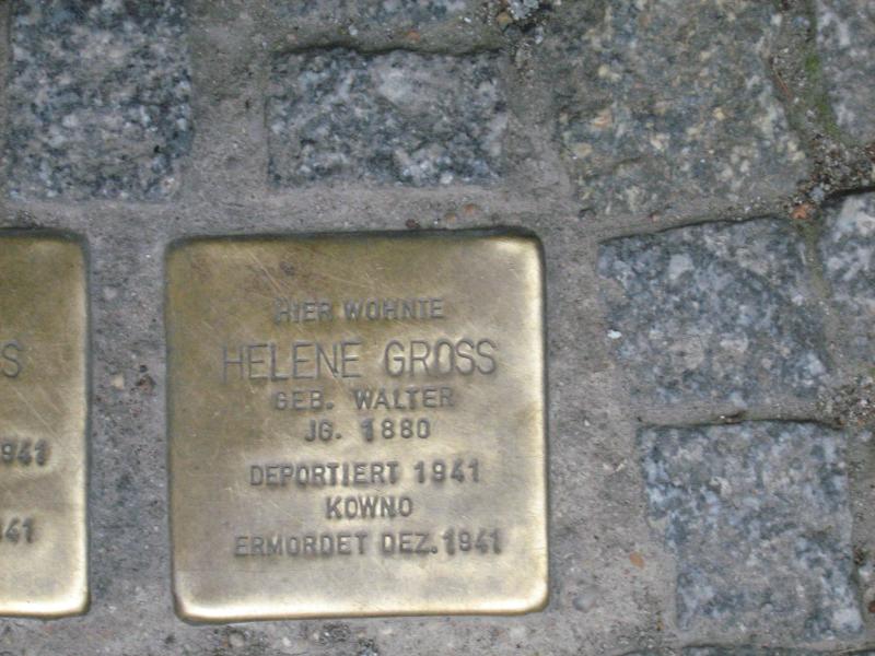 Stolperstein für Helene Gross. Copyright: MTS