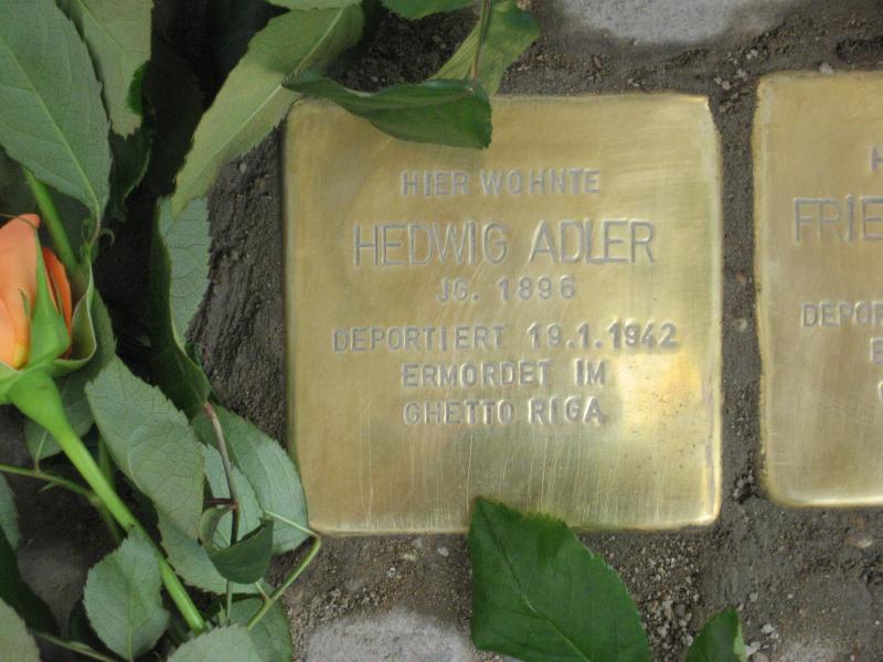 Stolperstein für Hedwig Adler © MTS