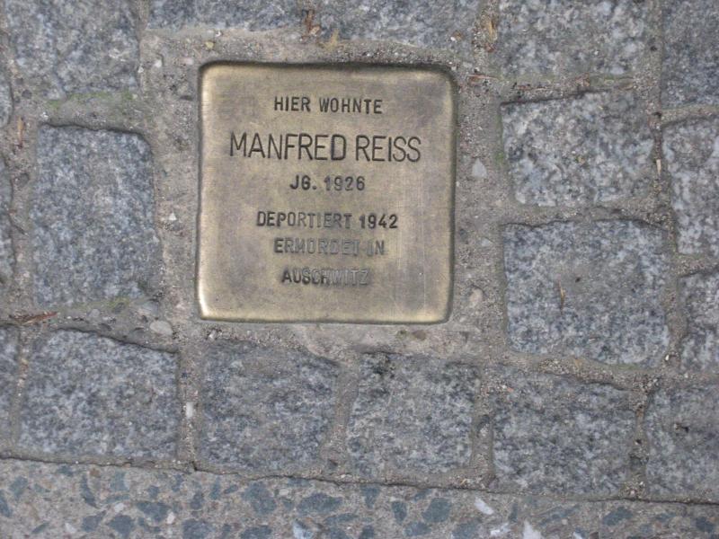 Stolperstein für Manfred Reiss. Copyright: MTS