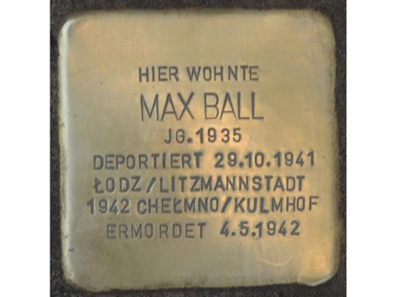 Stolperstein für Max Ball