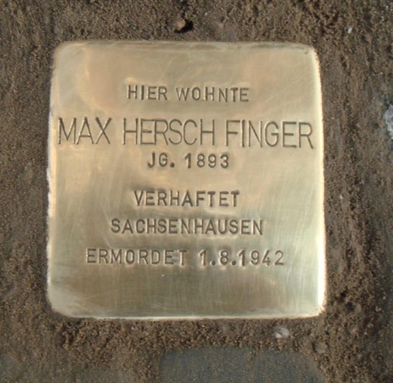 Stolperstein für Max Hersch Finger