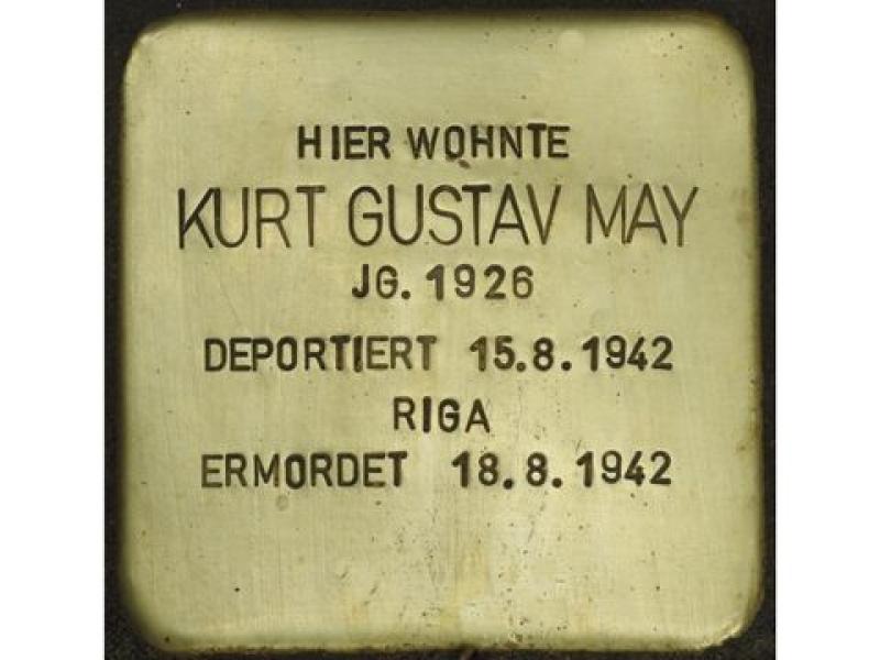 Stolperstein Kurt Gustav May © H.J. Hupka