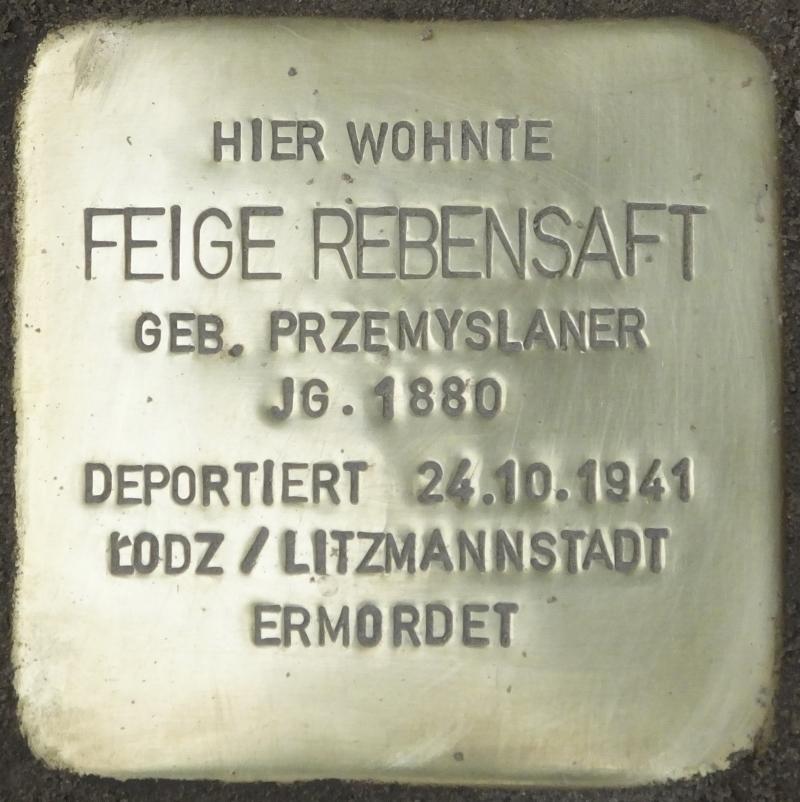 Stolperstein für Feige Rebensaft © H.-J.Hupka, 2013