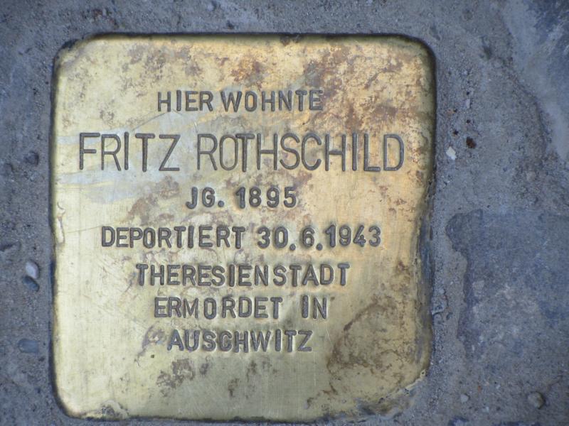 Stolperstein Fritz Rothschild Bild: Stolperstein-Initiative CW