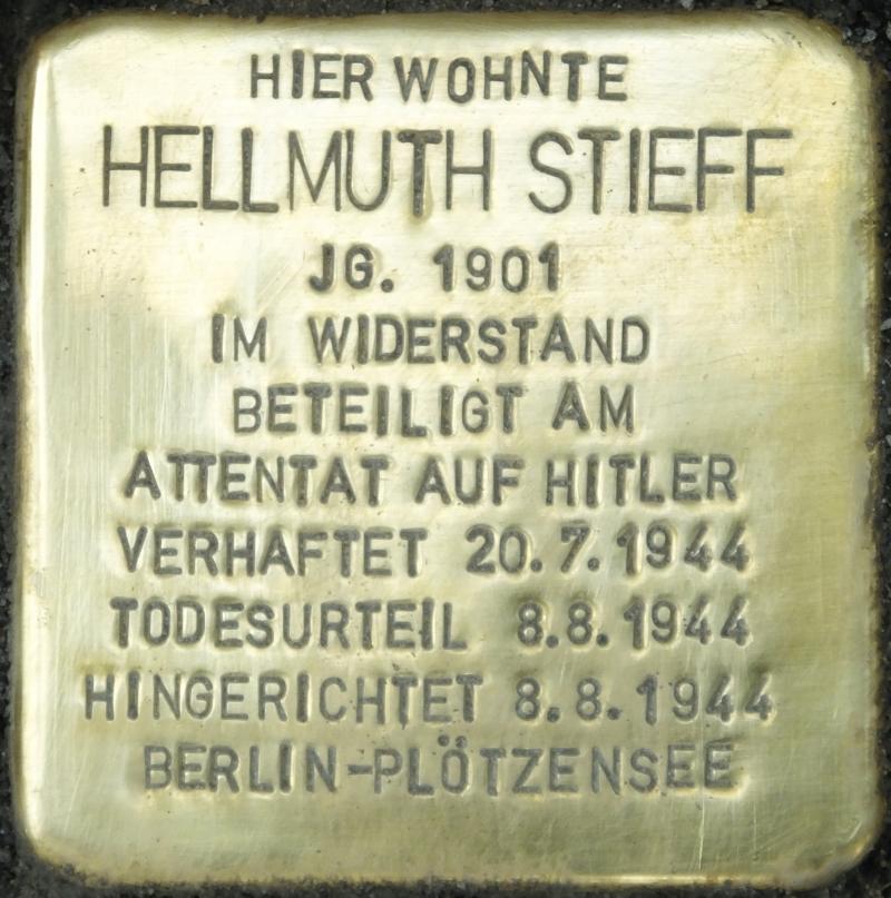 Stolperstein Hellmuth Stieff, Foto:H.-J. Hupka