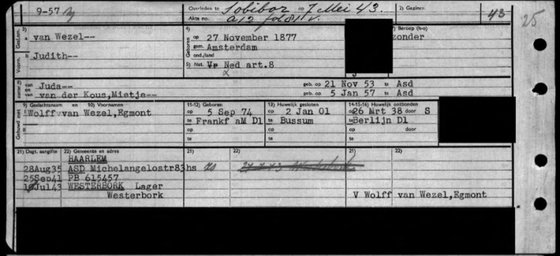 Melderegister Amsterdam. Bild: Archiv