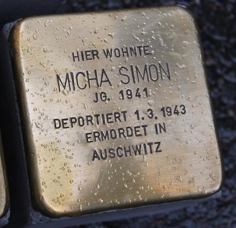 Stolperstein Micha Simon © Koordinierungsstelle Stolpersteine Berlin