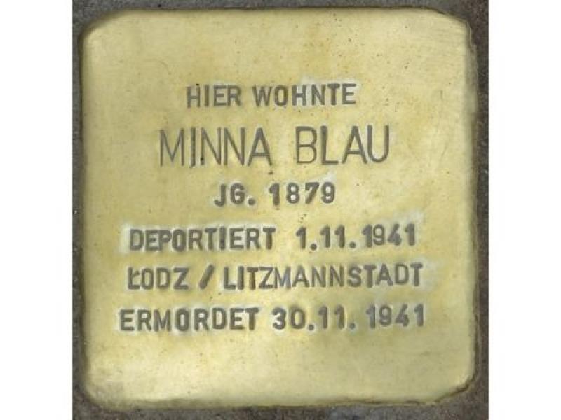 Stolperstein Minna Blau © H.-J. Hupka