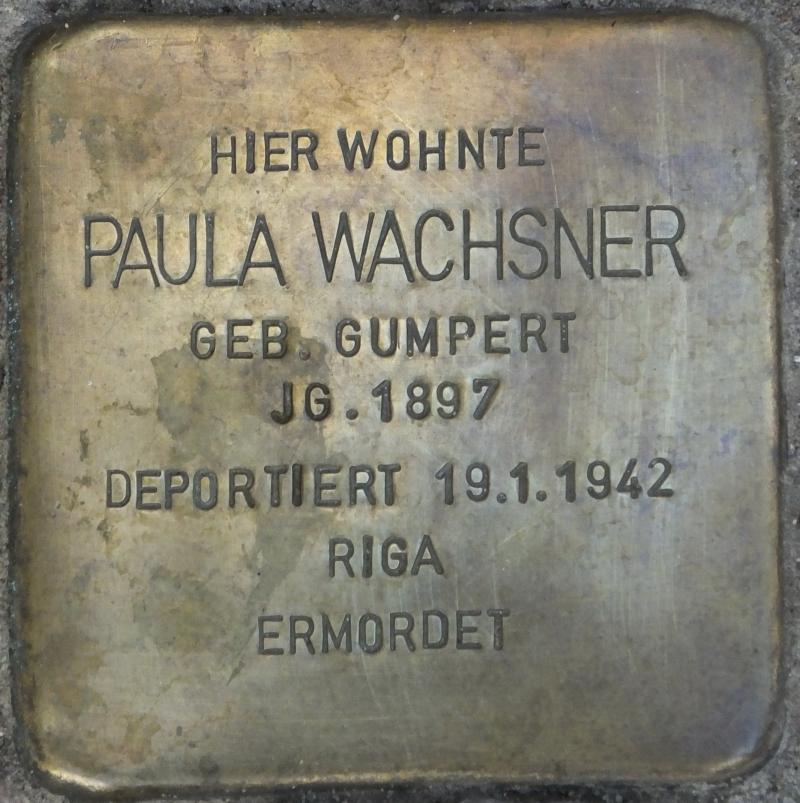 Stolperstein Paula Wachsner