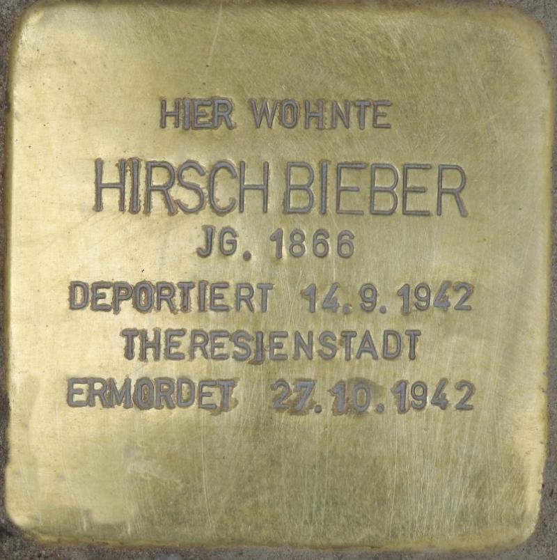 Stolperstein Hirsch Bieber, Bild: Stolpersteine-Initiative CW, Hupka
