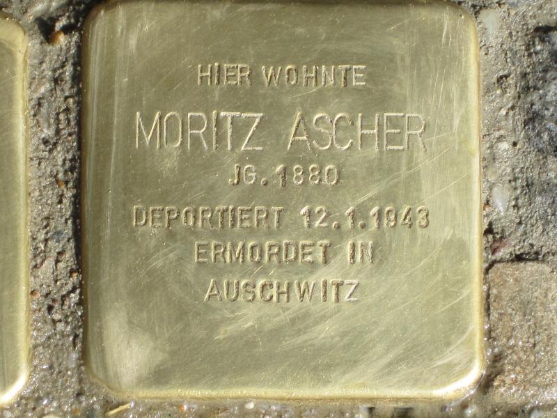 Stolperstein für Moritz Ascher. Copyright: MTS