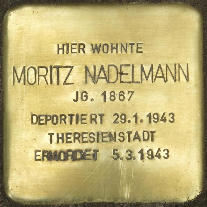Stolperstein Moritz Nadelmann Bild: Stolpersteine-Initiative CW, Hupka