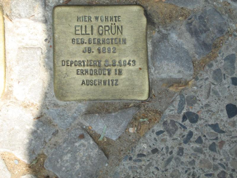 Stolperstein für Elli Grün. Copyright: MTS