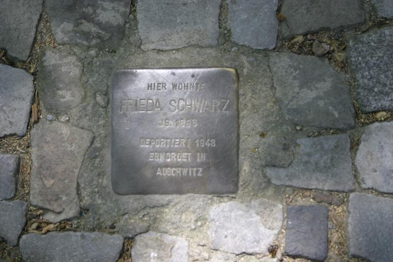 Stolperstein für Frieda Schwarz. Copyright: MTS