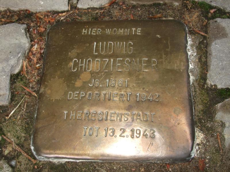 Stolperstein für Ludwig Chodziesner. Copyright: MTS