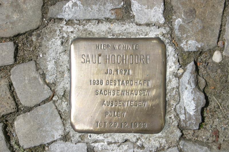 Stolperstein für Saul Hochdorf. Copyright: MTS
