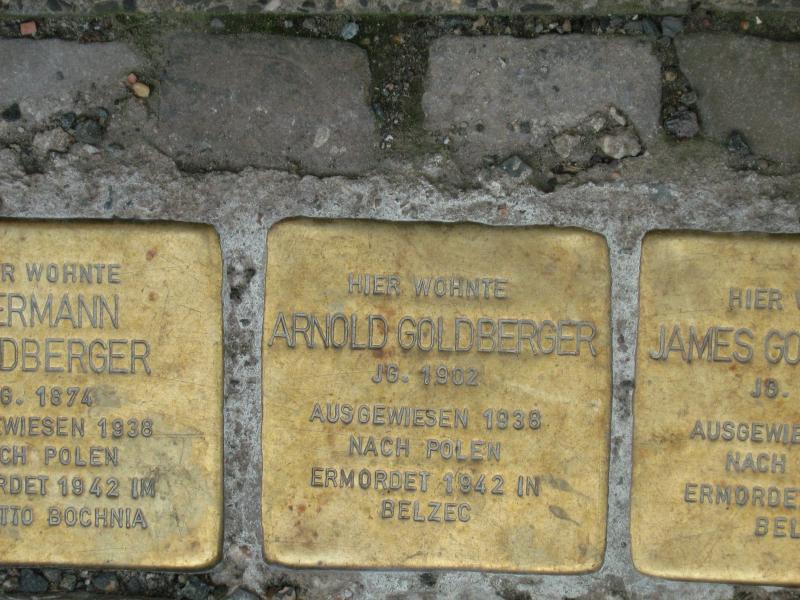 Stolperstein für Arnold Goldberger. Copyright: MTS