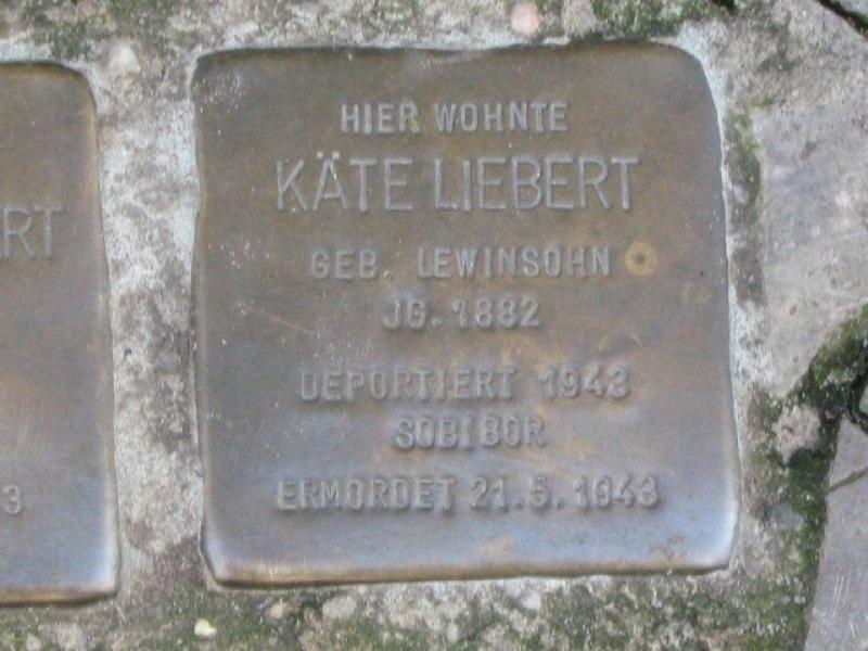 Stolperstein für Käte Liebert. Copyright: MTS