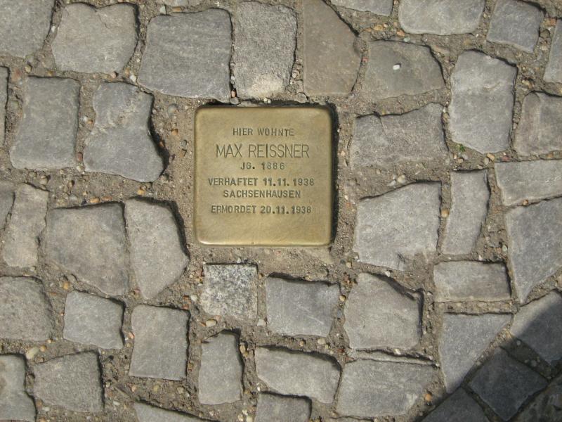 Stolperstein für Max Reißner. Copyright: MTS