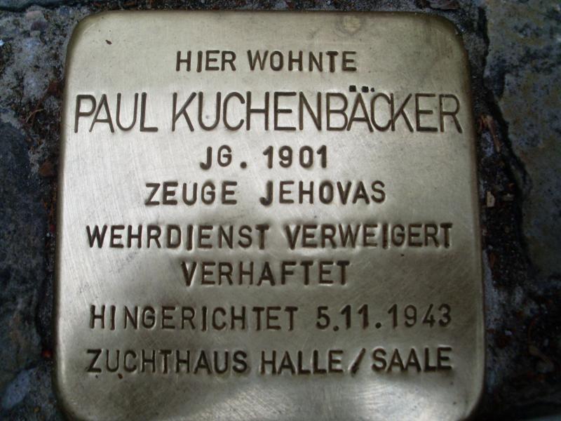Stolperstein für Paul Kuchenbäcker