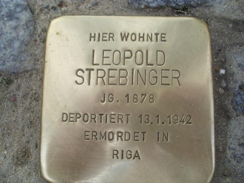 Stolperstein für Leopold Strebinger